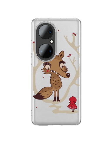 Coque Huawei P50 Pro Le Petit Chaperon Rouge Loup Hello Big Wolf Transparente - Maria Jose Da Luz