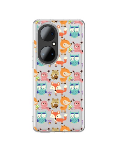 Coque Huawei P50 Pro Renard Ecureuil Lapin Hibou Transparente - Maria Jose Da Luz