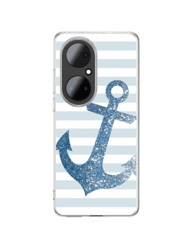 Coque Huawei P50 Pro Ancre Bleu Navire - Monica Martinez