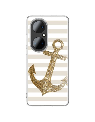 Huawei P50 Pro Case Ancora Marina Oro - Monica Martinez