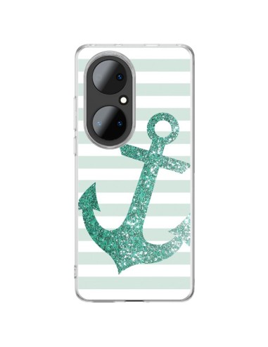 Coque Huawei P50 Pro Ancre Vert Navire - Monica Martinez