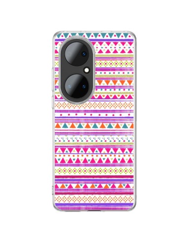 Huawei P50 Pro Case Bandana Pink Aztec - Monica Martinez