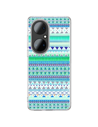 Huawei P50 Pro Case Chenoa Blue Aztec - Monica Martinez