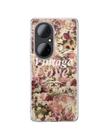 Huawei P50 Pro Case Vintage Love Flowers - Monica Martinez