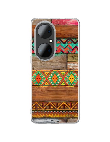 Coque Huawei P50 Pro Indian Wood Bois Azteque - Maximilian San