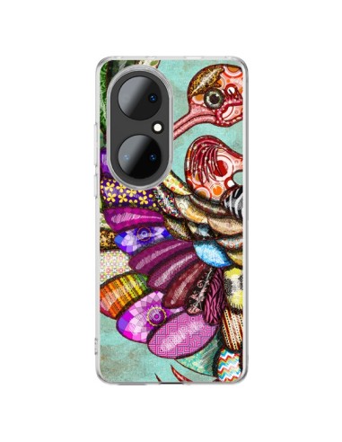 Coque Huawei P50 Pro Paon Multicolore Eco Bird - Maximilian San