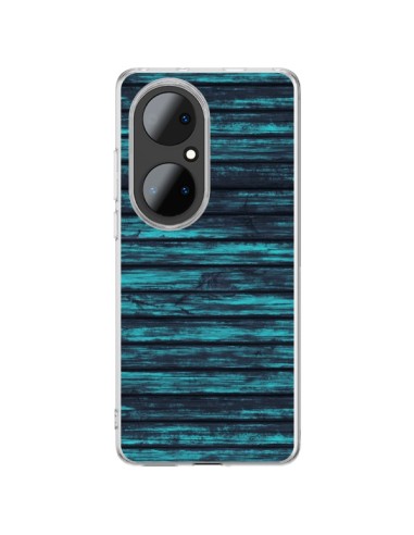 Coque Huawei P50 Pro Blue Moon Wood Bois - Maximilian San