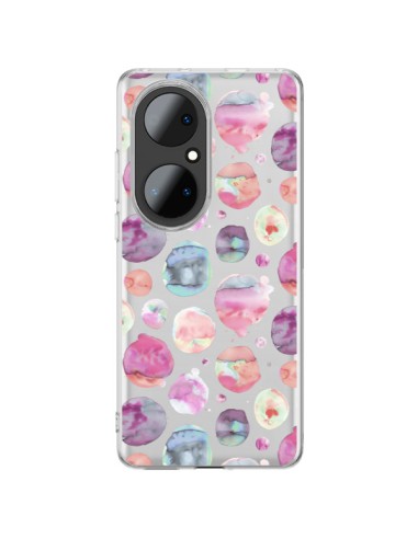 Cover Huawei P50 Pro Big Watery Dots Rosa - Ninola Design
