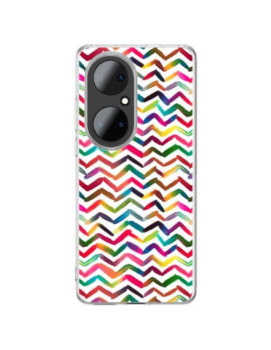 Coque Huawei P50 Pro Chevron Stripes Multicolored - Ninola Design