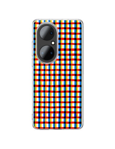 Coque Huawei P50 Pro Crossed Eyes Lines Red - Ninola Design