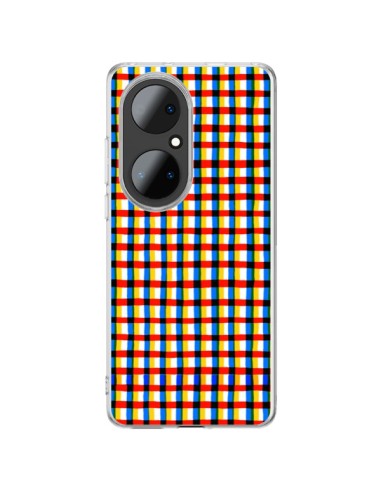 Cover Huawei P50 Pro Crossed Eyes Lines Rosso - Ninola Design
