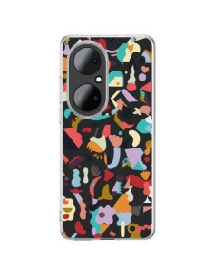 Huawei P50 Pro Case Dreamy Animal Shapes Black - Ninola Design