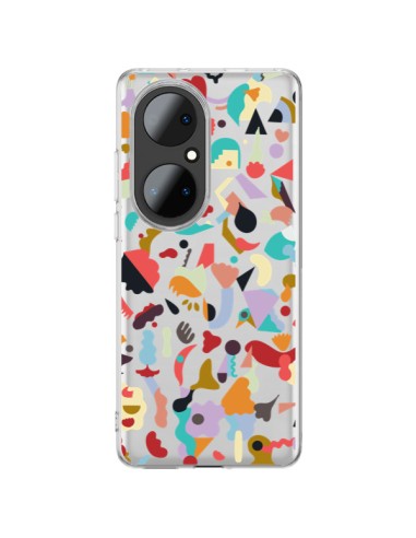 Cover Huawei P50 Pro Dreamy Animal Shapes Bianco - Ninola Design