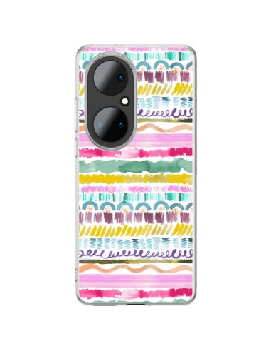 Coque Huawei P50 Pro Garlands Tribal - Ninola Design