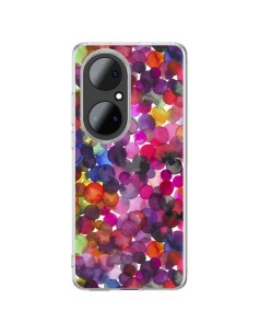 Huawei P50 Pro Case Moody Geometry Rustic Brown - Ninola Design