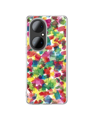 Cover Huawei P50 Pro Speckled Watercolor Blu - Ninola Design