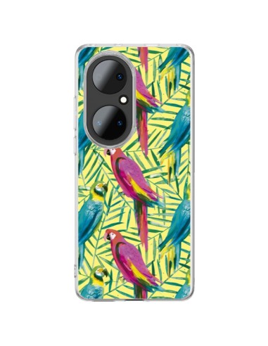 Cover Huawei P50 Pro Pappagalli Tropicali Multicolore - Ninola Design