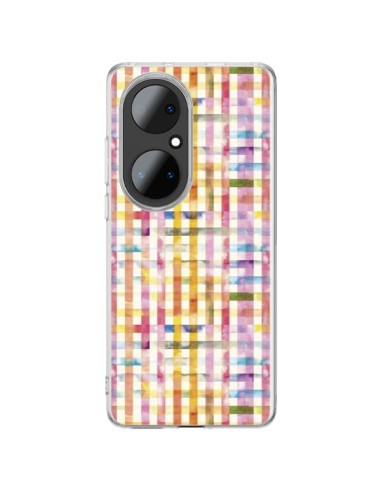 Cover Huawei P50 Pro Vichy Black Giallo - Ninola Design