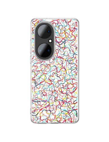 Huawei P50 Pro Case Water Drawings White - Ninola Design