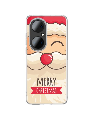 Coque Huawei P50 Pro Moustache du Père Noël Merry Christmas - Nico