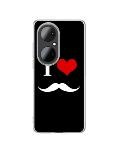 Huawei P50 Pro Case I Love Moustache - Nico