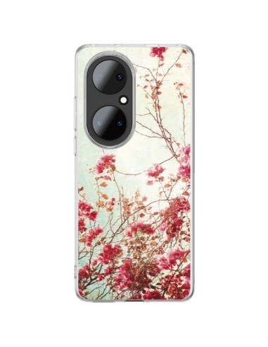 Huawei P50 Pro Case Flowers Vintage Pink - Nico
