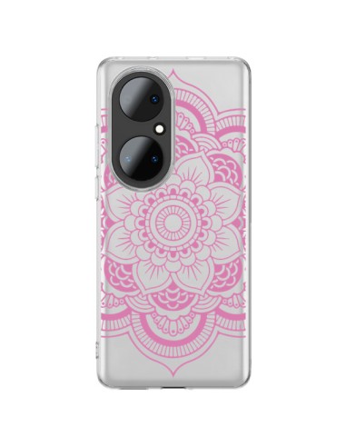 Huawei P50 Pro Case Mandala Pink Chiaro Aztec Clear - Nico