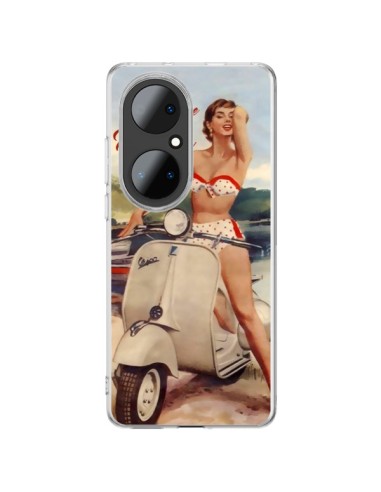 Coque Huawei P50 Pro Pin Up With Love From the Riviera Vespa Vintage - Nico