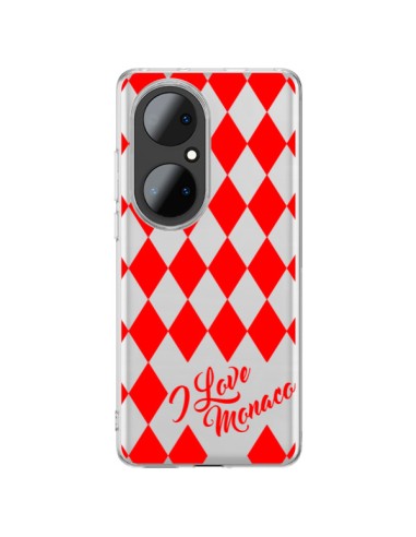 Coque Huawei P50 Pro I Love Monaco et Losange Rouge - Nico