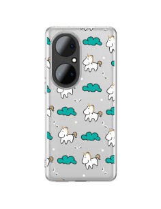 Coque Huawei P50 Pro Licorne et Nuages Transparente - Nico