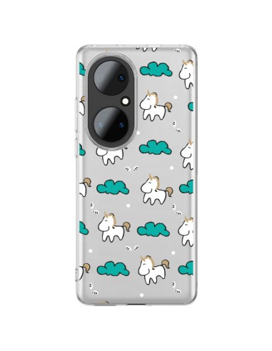 Huawei P50 Pro Case Unicorn and Clouds Clear - Nico