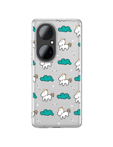 Cover Huawei P50 Pro Unicorno e Nuvole Trasparente - Nico