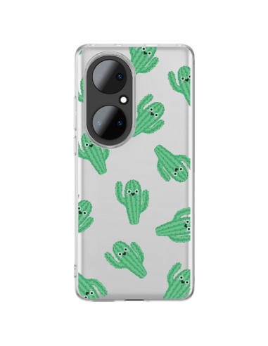 Coque Huawei P50 Pro Chute de Cactus Smiley Transparente - Nico