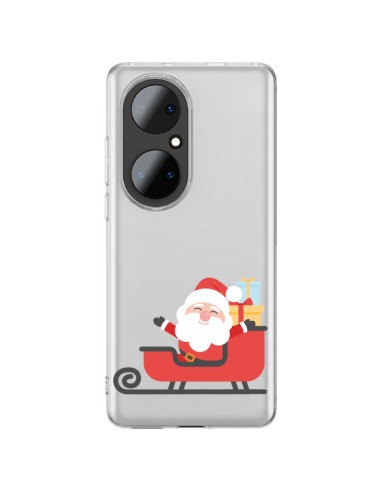 Coque Huawei P50 Pro Père Noël et son Traineau transparente - Nico