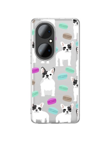 Coque Huawei P50 Pro Chiens Bulldog Français Macarons Transparente - Pet Friendly