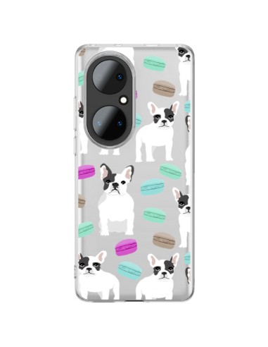 Cover Huawei P50 Pro Cani Bulldog Francese Macarons Trasparente - Pet Friendly