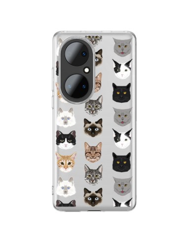 Coque Huawei P50 Pro Chats Transparente - Pet Friendly