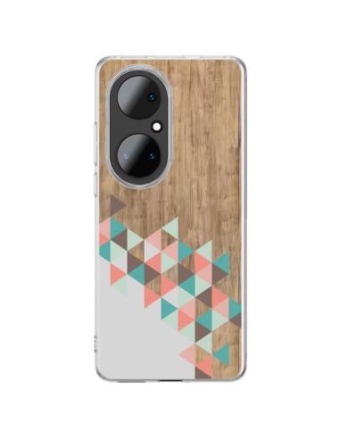 Coque Huawei P50 Pro Wood Bois Azteque Triangles Archiwoo - Pura Vida