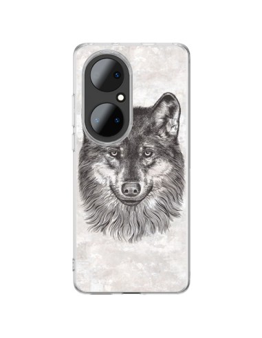 Coque Huawei P50 Pro Loup Gris - Rachel Caldwell