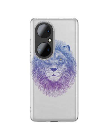 Cover Huawei P50 Pro Leone Animale Trasparente - Rachel Caldwell