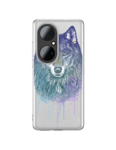 Coque Huawei P50 Pro Loup Wolf Animal Transparente - Rachel Caldwell