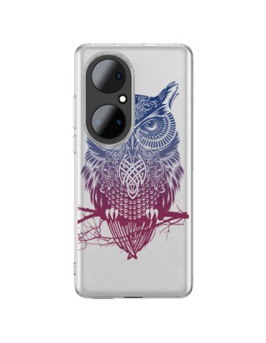 Coque Huawei P50 Pro Hibou Chouette Owl Transparente - Rachel Caldwell