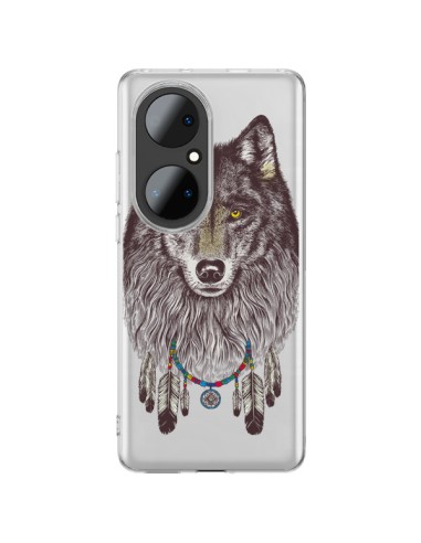 Coque Huawei P50 Pro Loup Wolf Attrape Reves Transparente - Rachel Caldwell