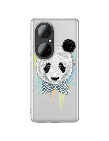 Coque Huawei P50 Pro Panda Noeud Papillon Transparente - Rachel Caldwell