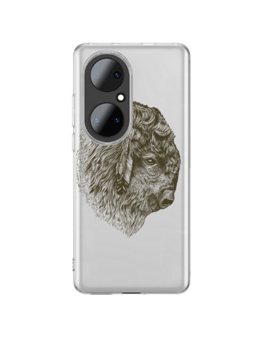 Coque Huawei P50 Pro Buffalo Bison Transparente - Rachel Caldwell