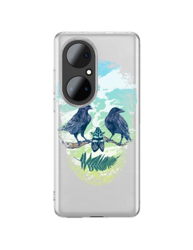 Coque Huawei P50 Pro Tête de Mort Nature Transparente - Rachel Caldwell