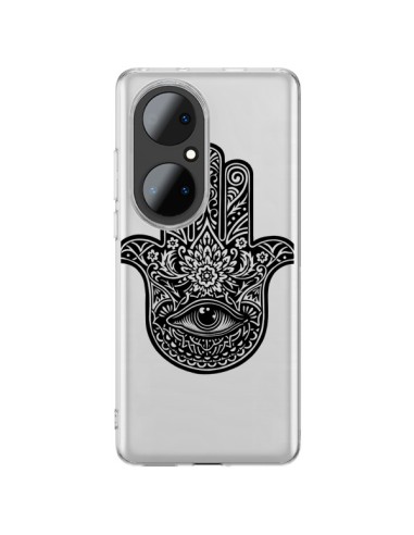 Coque Huawei P50 Pro Hamsa Cinq Doigts Main Mauvais Oeil Transparente - Rachel Caldwell