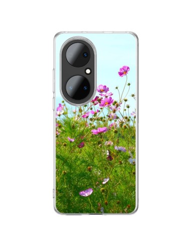 Huawei P50 Pro Case Field Flowers Pink - R Delean
