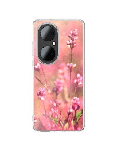 Coque Huawei P50 Pro Fleurs Bourgeons Roses - R Delean