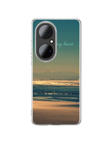 Huawei P50 Pro Case Be still my heart Sea Ocean Sand Beach - R Delean
